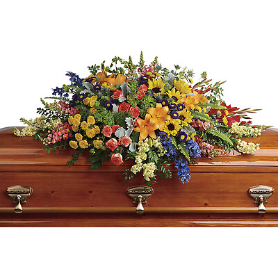 Colorful Reflections Casket Spray